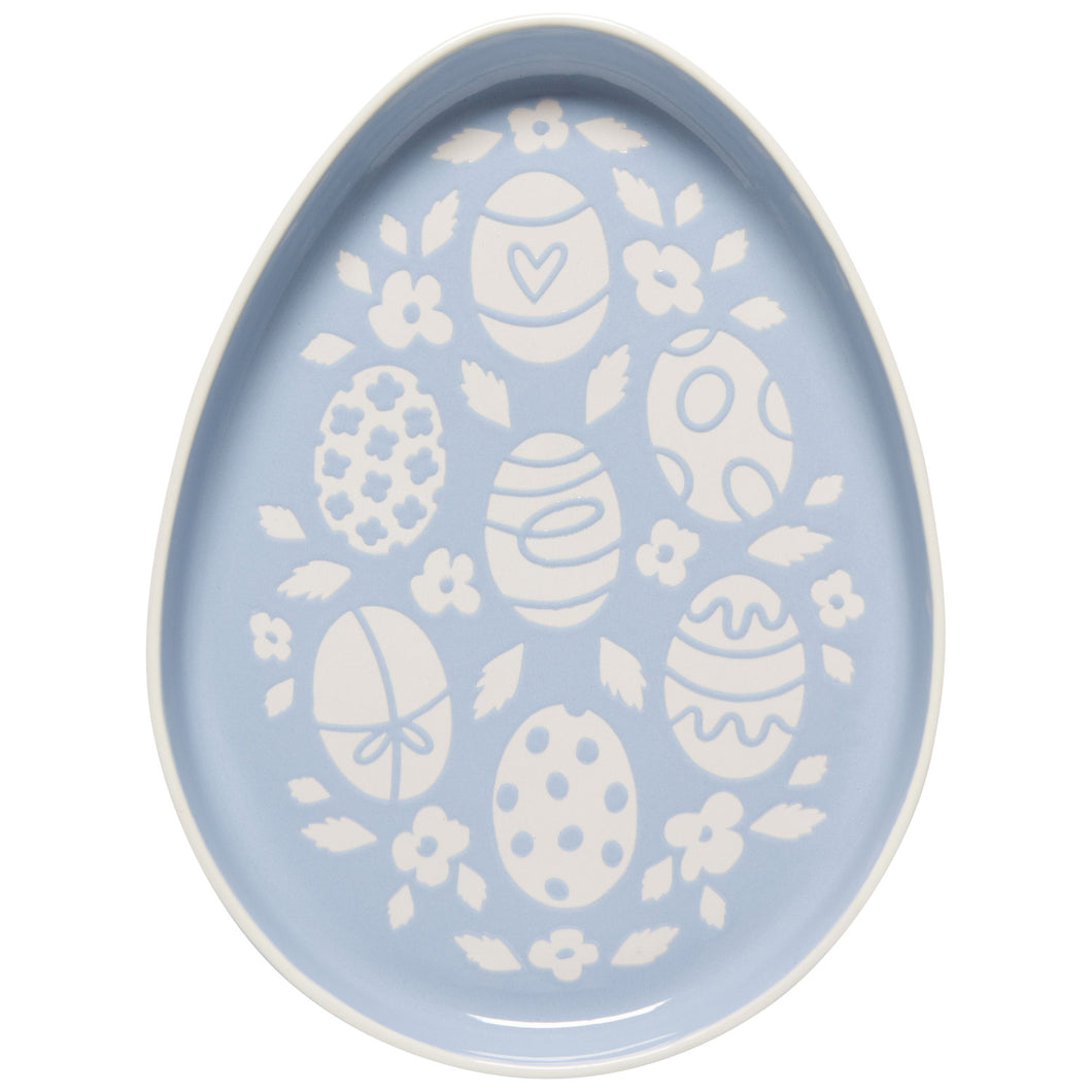 Stoneware Egg-Shaped Serving Tray