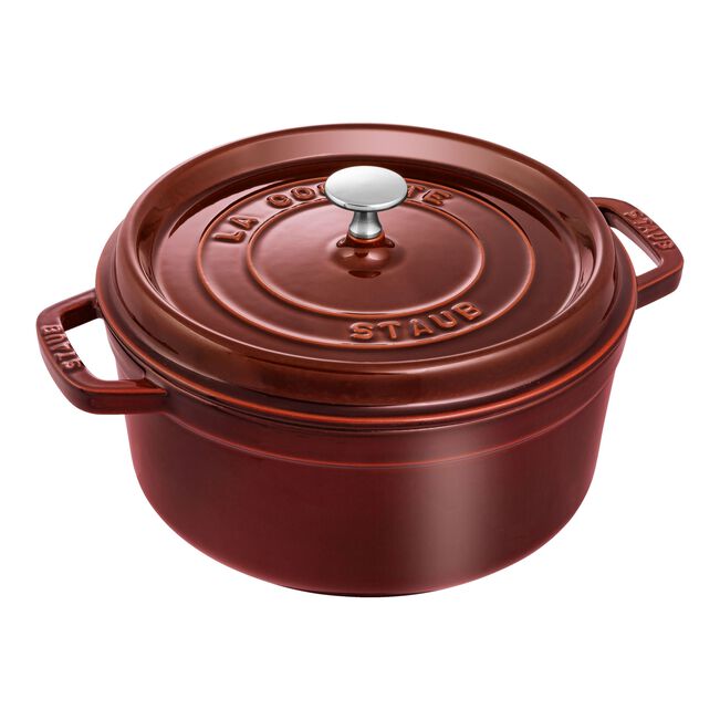 Staub  4 Qt Enameled Cast Iron Round Dutch Oven - Premium Color