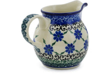 Load image into Gallery viewer, 7 oz Blue Daisies Creamer - Polish Pottery - Ceramika Artystyczna
