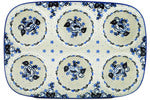 Load image into Gallery viewer, Polish Pottery 11&quot; Flowers at Dusk Muffin Pan - Ceramika Artystyczna
