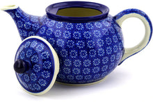 Load image into Gallery viewer, Winter Daisies Teapot Polish Pottery - Ceramika Artystyczna
