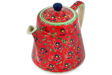 Load image into Gallery viewer, Savvy Scarlet Coffee/Teapot Polish Pottery - UNIKAT - Ceramika Artystyczna
