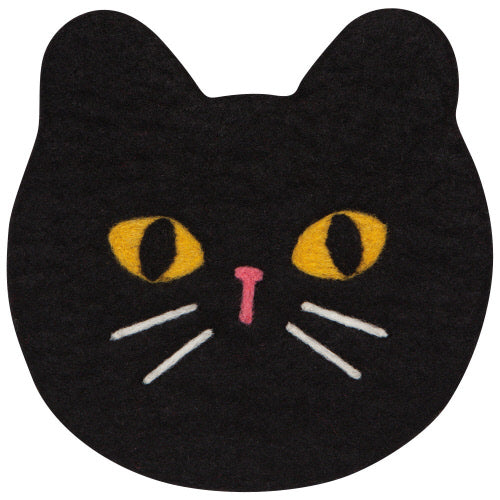 Black Cat Felt Wool Trivet