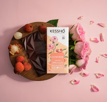 Load image into Gallery viewer, Lychee Rose 48% Dark Milk Chocolate Bar– Single Origin - Kesshō
