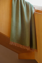 Load image into Gallery viewer, Ilo Wool Blanket, Powder-Olive - Lapuan Kankurit
