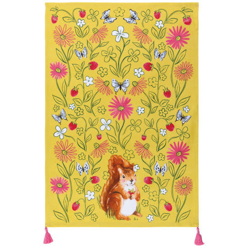 Mr Squirrel Tea Towel