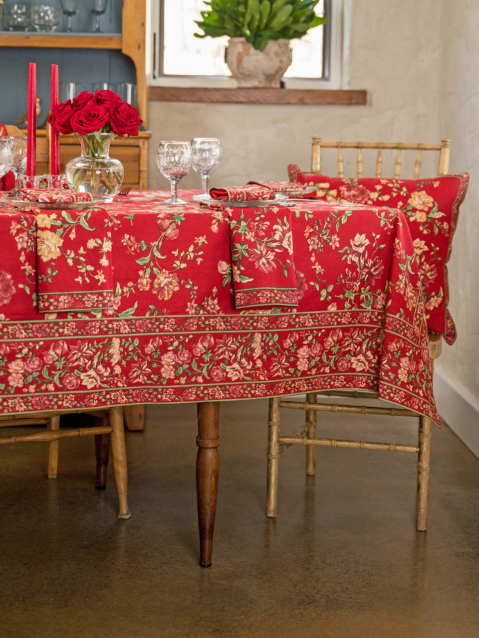 April Cornell – Milene Tablecloth - Red