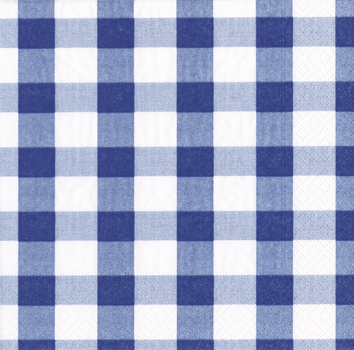 Gingham Blue Luncheon Napkin