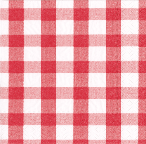 Gingham Red Luncheon Napkin