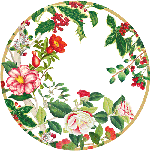 Christmas Chinoiserie Caspari Dinner Plates