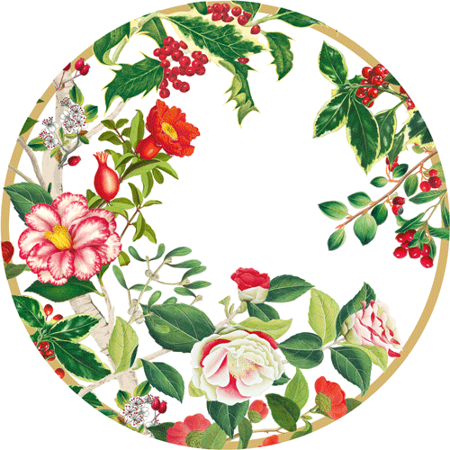 Christmas Chinoiserie - Caspari Salad/Dessert Plates