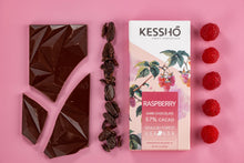 Load image into Gallery viewer, Raspberry 57% Dark Chocolate Bar - Kesshō
