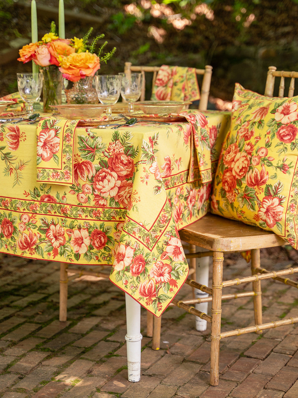 April Cornell – Rosemary Tablecloth, Yellow