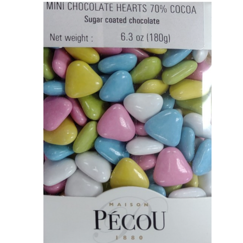 Pécou Dragée Mini Chocolate Hearts – Assorted