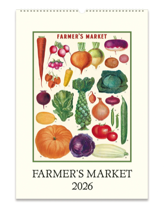 Farmer's Market 2026 Cavallini Wall Calendar