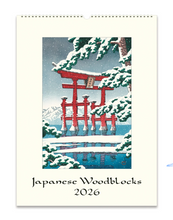 Load image into Gallery viewer, Japanese Woodblocks 2026 Cavallini Wall Calendar
