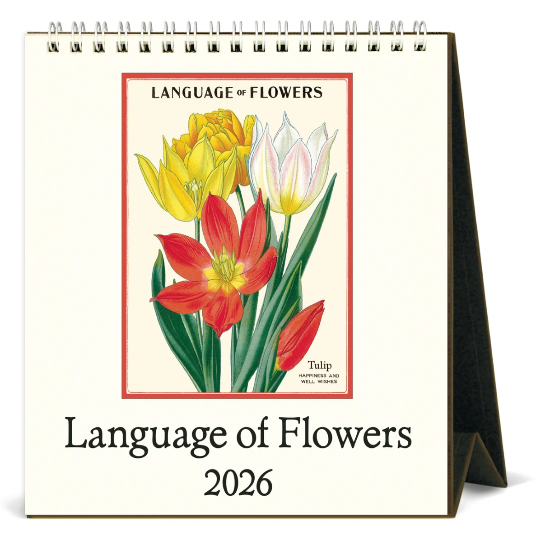 Language of Flowers 2026 Cavallini Desk Calendar