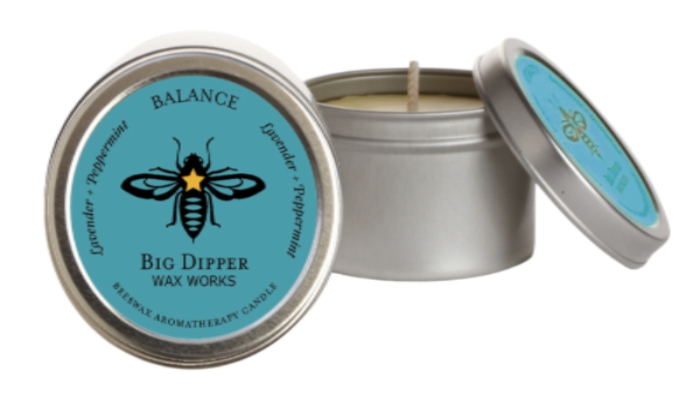 Beeswax Aromatherapy Candle Tin Balance (Lavender & Peppermint) - Big Dipper