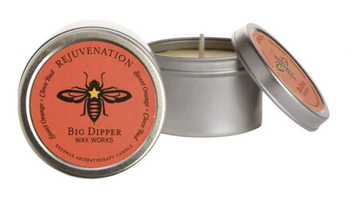 Beeswax Aromatherapy Candle Tin Rejuvenation (Sweet Orange & Clove Bud) - Big Dipper