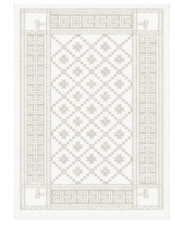 Ekelund Ättebladrose Natural Tea Towel 20x28