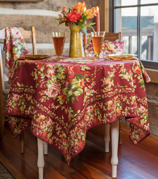 April Cornell - Autumn Cottage Rose Tablecloth