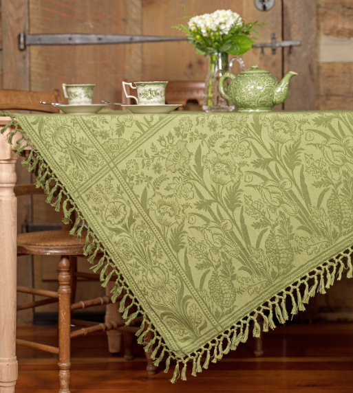 April Cornell - Garden Jacquard Tablecloth -Olive