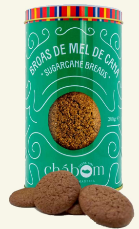 Chabom Broas de Mel Sugar Cane Cookies in Tin