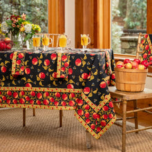 Load image into Gallery viewer, April Cornell - Apple Tablecloth - Black

