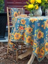 Load image into Gallery viewer, April Cornell - Prairie Tablecloth - Teal
