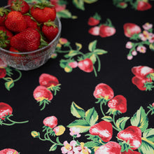 Load image into Gallery viewer, April Cornell - Strawberry Tablecloth - Black
