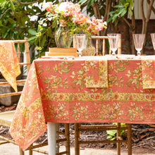 Load image into Gallery viewer, April Cornell – Sweet Pea Tablecloth - Coral
