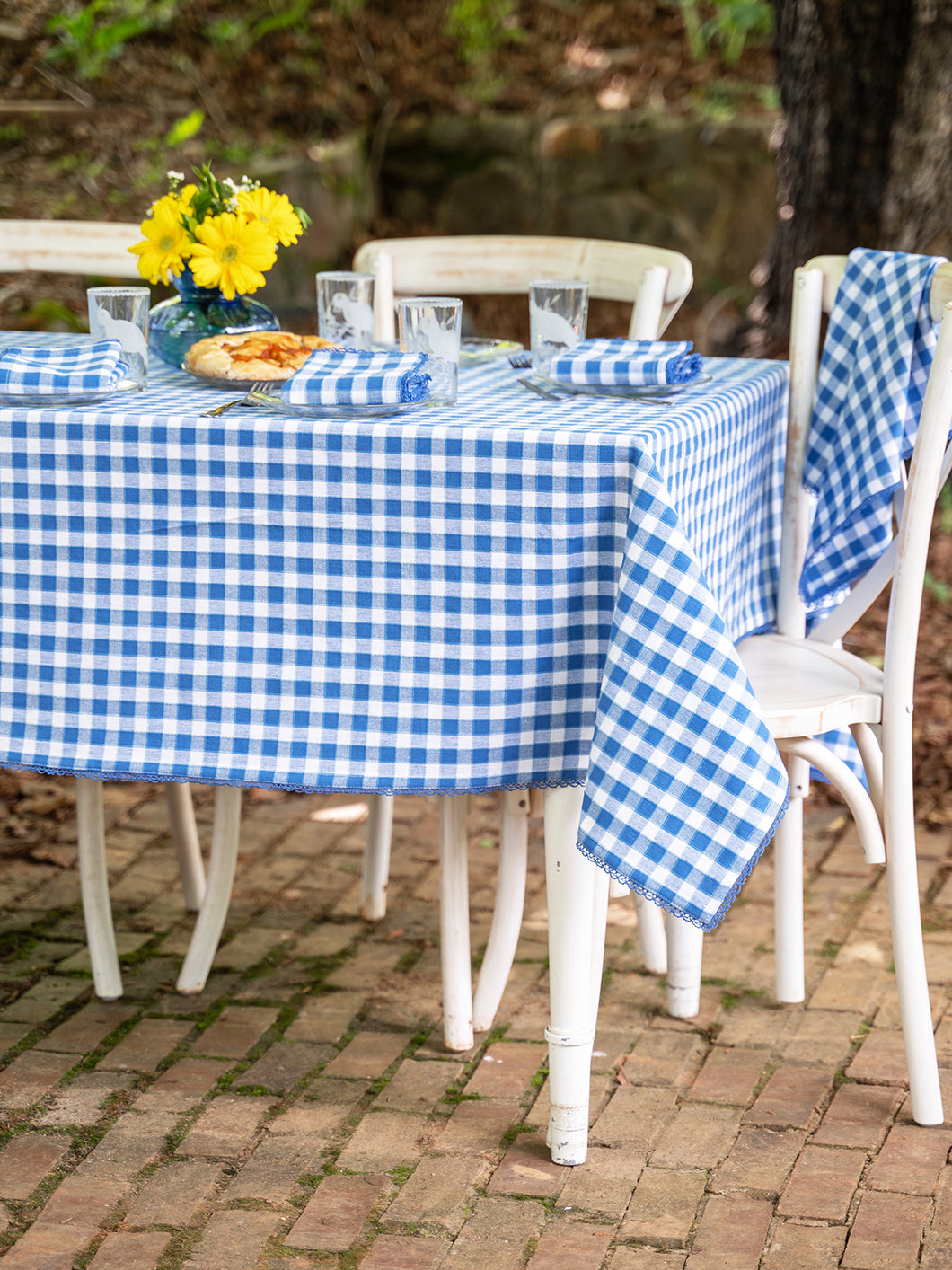 April Cornell – Sailor Check Tablecloth, Blue