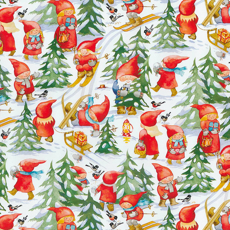 Tomtar in the Pine Trees Gift Wrap