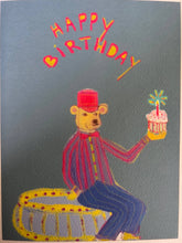 Load image into Gallery viewer, Circus Bear with Cupcake Birthday Card
