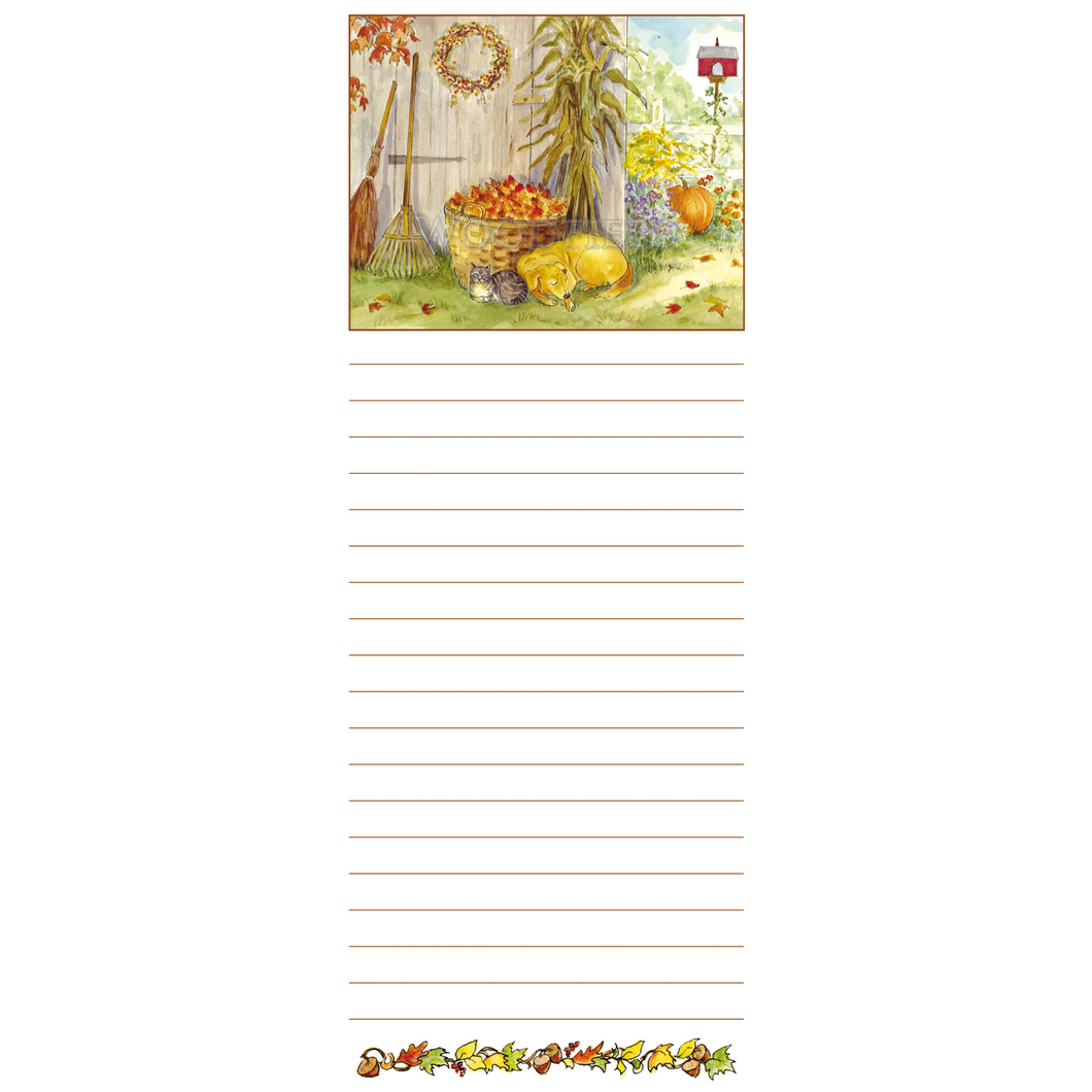 Autumn Chores Magnetic Notepad