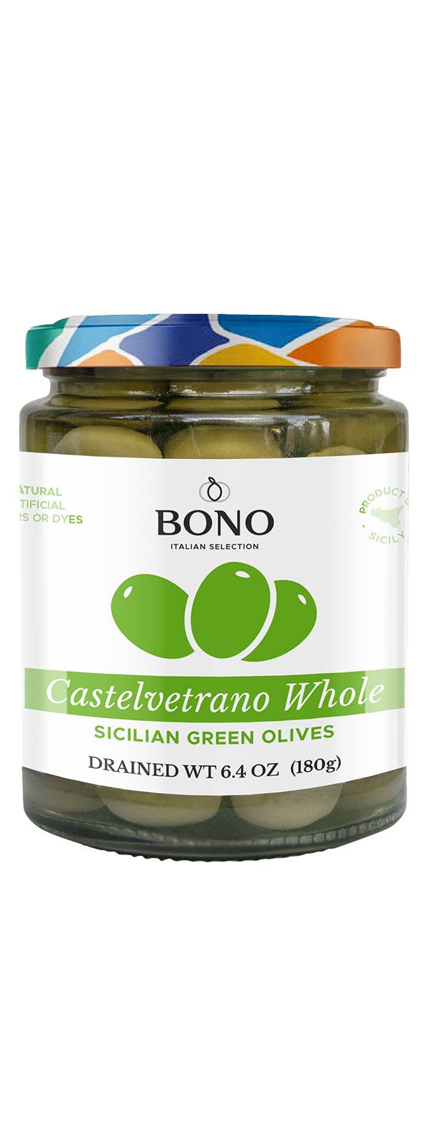 Bono Castelvetrano Sicilian Whole Green Olives