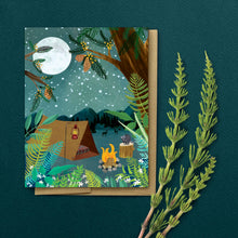Load image into Gallery viewer, Camping under Stars Birthday Card: Card with Envelope
