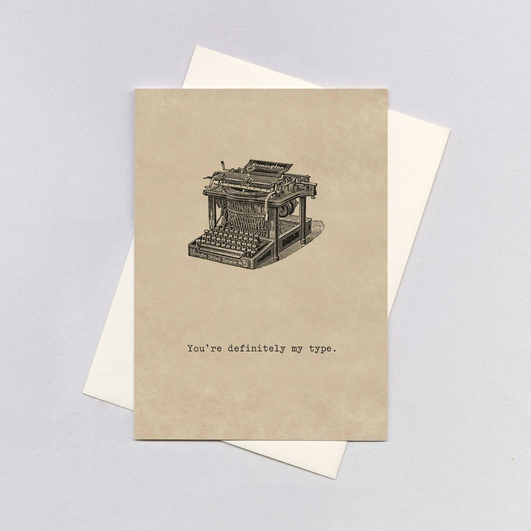 Antique Typewriter - Romance Card