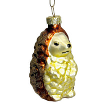 Load image into Gallery viewer, Hedgehog Glass Christmas Tree Ornament
