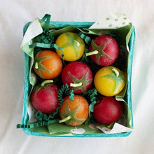 Load image into Gallery viewer, Cherry Tomato Beeswax Birthday Candles 8-count

