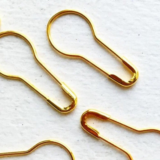Brass Pear-Shaped Stitch Markers