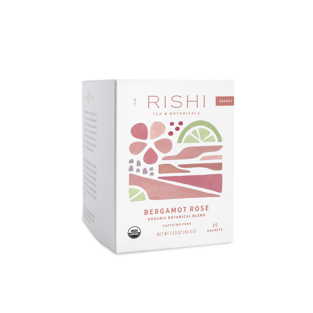 Rishi Tea Bergamot Rose Organic Herbal Tea Sachets