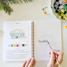 Load image into Gallery viewer, Camping Watercolor Workbook - Emily Lex Studio
