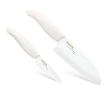 Load image into Gallery viewer, Kyocera 2-Piece Ceramic Knife Gift Set - 5.5&quot; Santoku &amp; 3&quot; Paring - White
