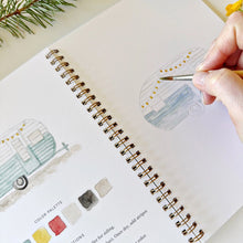 Load image into Gallery viewer, Camping Watercolor Workbook - Emily Lex Studio
