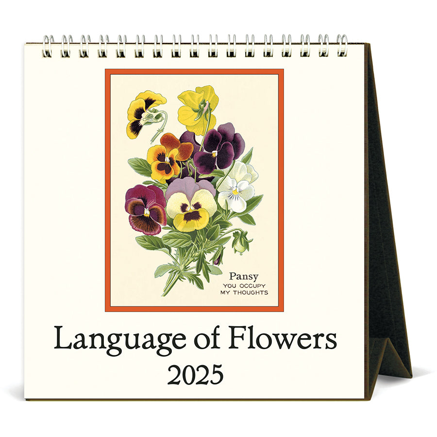 Language of Flowers 2025 Cavallini Desk Calendar