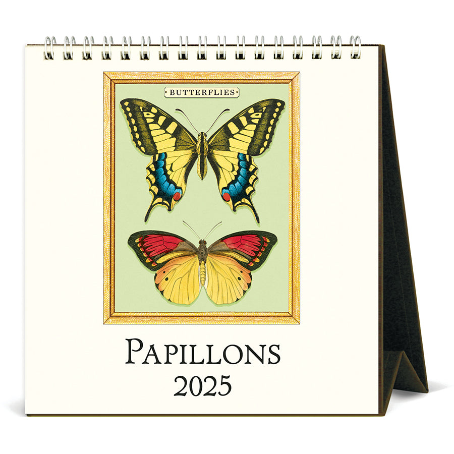 Papillons 2025 Cavallini Desk Calendar