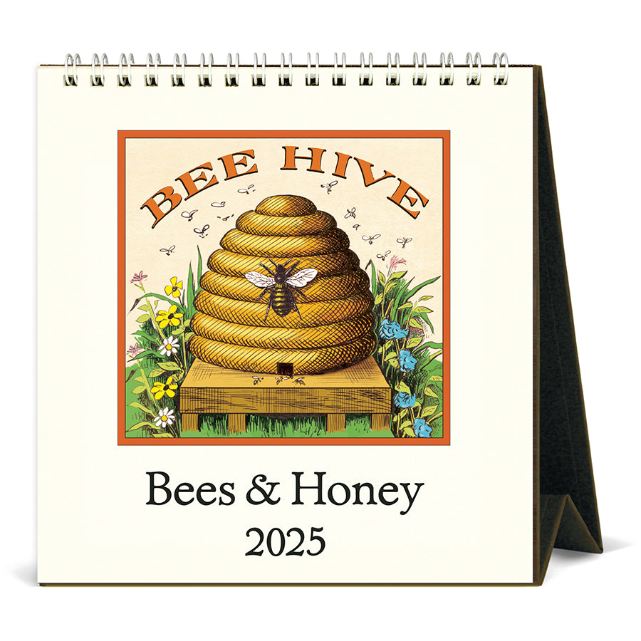 Bees and Honey 2025 Cavallini Desk Calendar