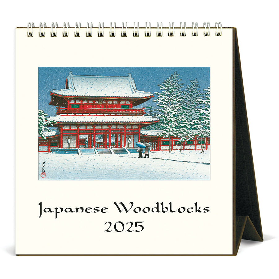 Japanese Woodblocks 2025 Cavallini Desk Calendar