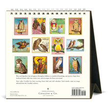 Load image into Gallery viewer, Vintage Owls 2027 Cavallini Desk Calendar
